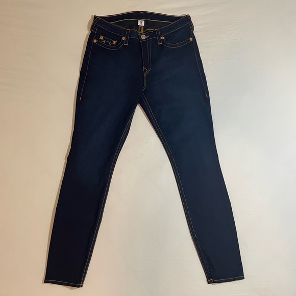 Women’s True Religion Skinny Jeans Navy Blue Size 33 - Picture 2 of 11